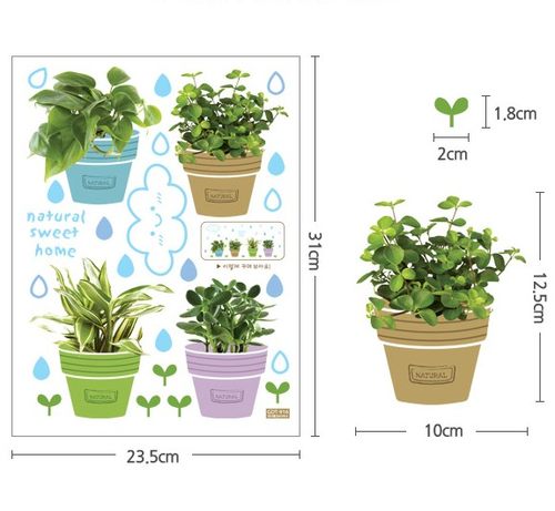 防水瓷砖贴清新小玻璃贴推拉门防撞贴纸厨房冰箱橱柜装饰自粘贴画 - 图0
