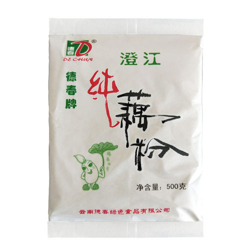 云南特产澄江藕粉德春牌纯藕粉不含糖粉末型500g正品 - 图3