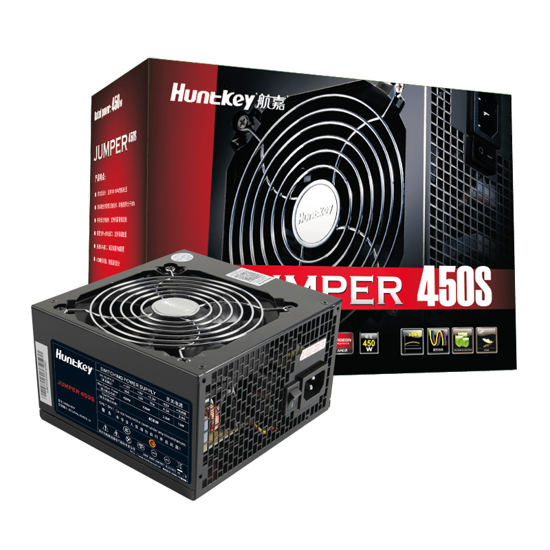 航嘉Jumper450S电源450W铜牌台式机电脑电源宽幅主机箱电源 - 图0