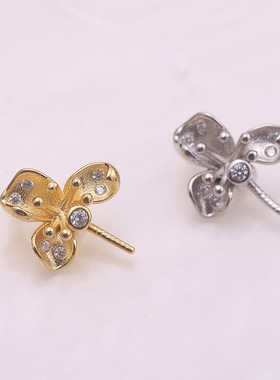 时尚简约花蕊吊坠s925纯银花卉