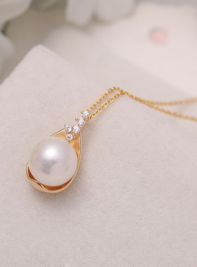 s925纯银DIY珍珠配件项链坠吊坠