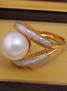 s925纯银分色豪华戒指托