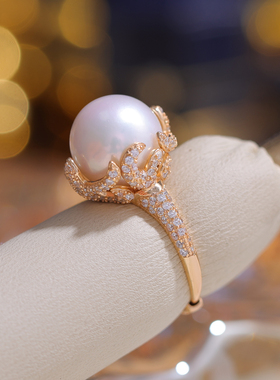 s925纯银精工奢华遮瑕气质戒指托