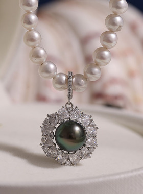 s925纯银精工时尚璀璨二用项链坠