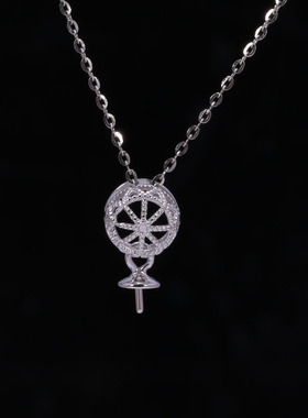 s925纯银日韩版精致蕾丝镂空吊坠