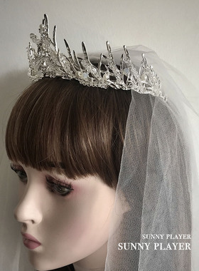 皇冠新娘结婚摄影高档水钻发饰