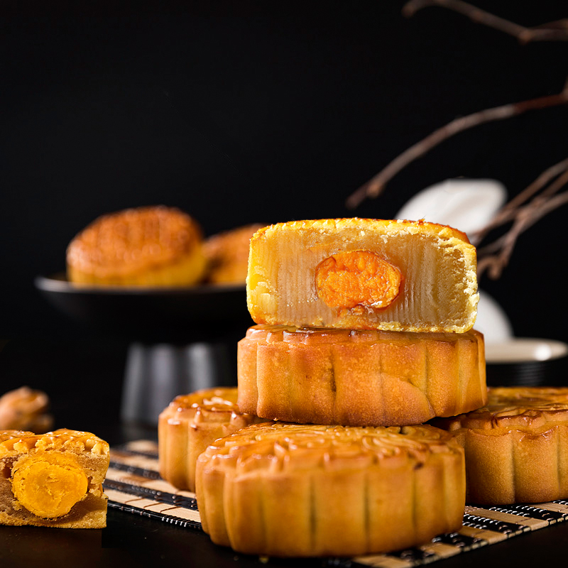 广东广式中秋节喜乐中秋月饼礼盒装送礼礼盒双蛋黄莲蓉乌豆沙包邮,淘宝优惠券,粉丝福利购,淘宝优惠卷