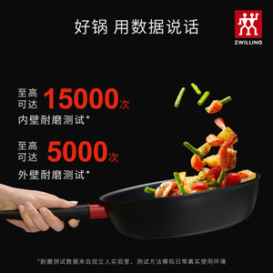 双立人不粘锅平底锅Now24/28/30cm煎蛋煎牛排煎炒锅家用官方旗舰