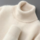 100% pure wool sweater men's high lapel thickened sweater