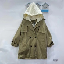 Childrens windcoat jacket 2023 Fall new Korean version CUHK Tong Lianhood Long-style jacket can be parent-child