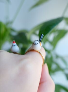 可调节戒指戒指可爱肥啾造型