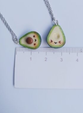 quinta手作可爱牛油果食玩风项链