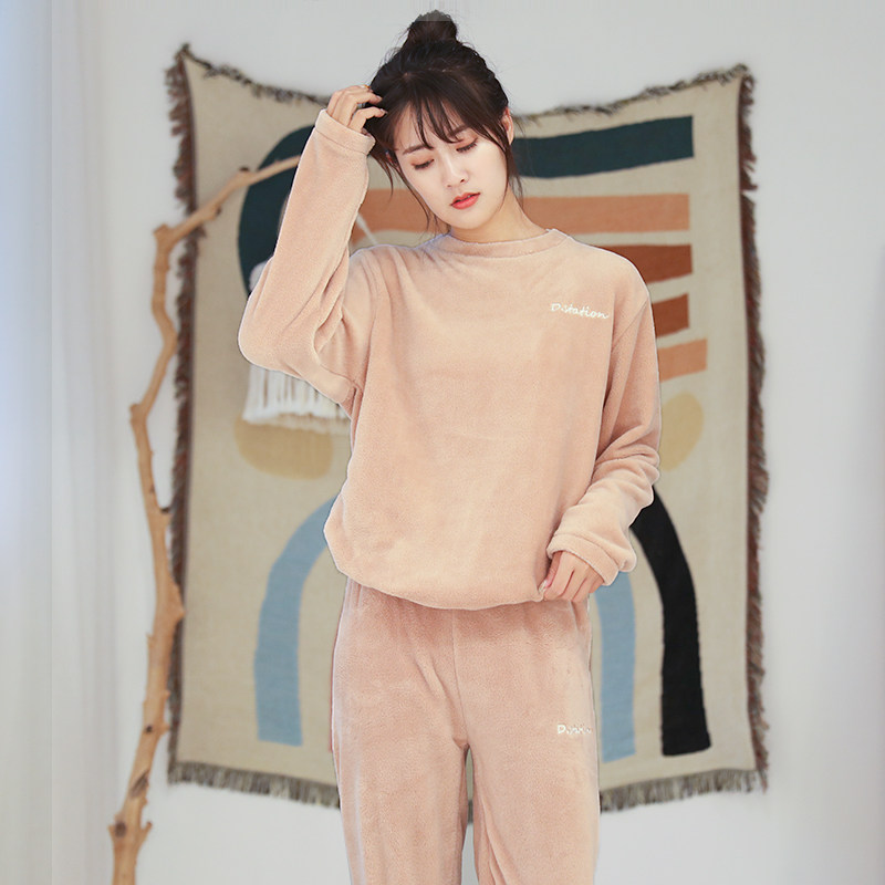 秋冬季男长袖法兰绒卫衣珊瑚绒睡衣 showcai睡衣/家居服套装