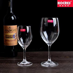 海客瑞斯玻璃高脚杯葡萄酒杯饭店家用餐厅红酒白酒杯子6只装包邮