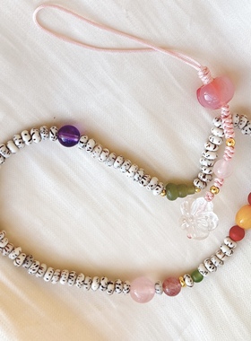 天然星月菩提多宝手链女款时尚百搭水晶多宝手机链