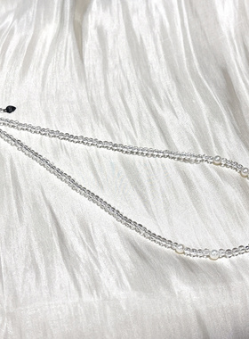 天然水晶项链女款项链时尚百搭白水晶搭配巴洛克珍珠多宝送女友