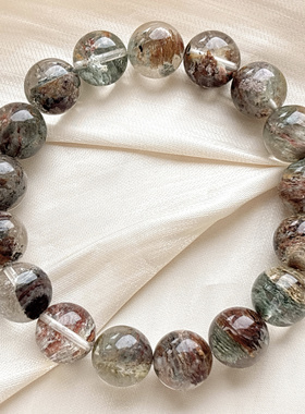 天然四季手链串珠彩异象聚宝盆水晶手串单圈DIY饰品