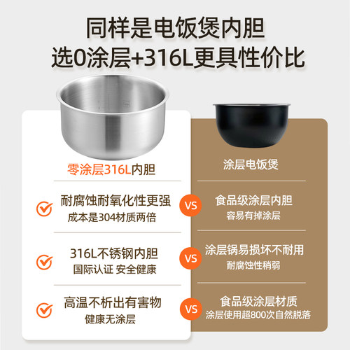 适配苏泊尔4L升电饭煲0涂层内胆SF40FC758/SF40FC743通用内锅配件 - 图0