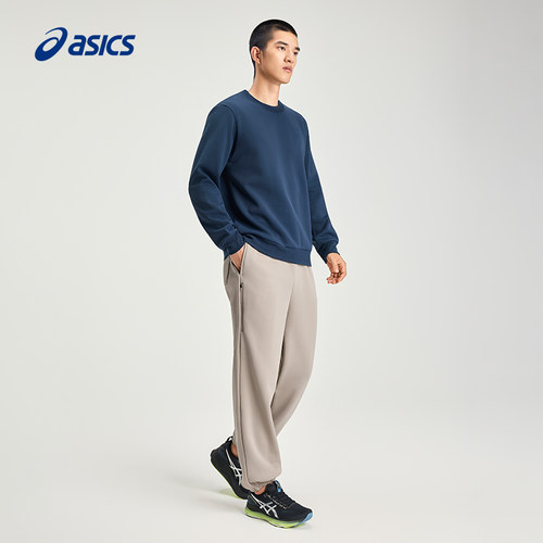 ASICS亚瑟士新款男子抓绒保暖跑步长裤男式宽松松紧舒适运动裤 - 图2