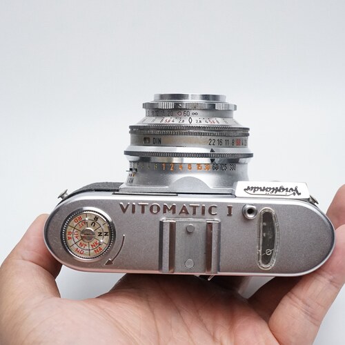 装饰摆设德国福伦达VITOMATIC I 全金属胶片旁轴收藏相机真品道具 - 图1