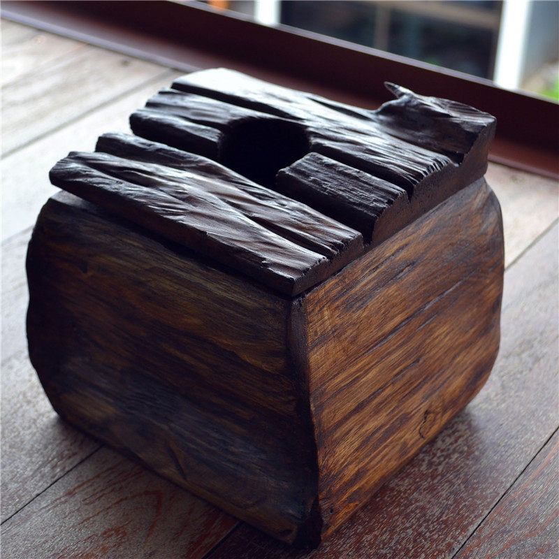 泰国手工实木纸巾盒卷纸圆筒桌面家用酒店创意复古纸巾筒家居装饰,淘宝优惠券,粉丝福利购,淘宝优惠卷