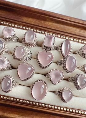 尼泊尔首饰指环纯手工女芙蓉石