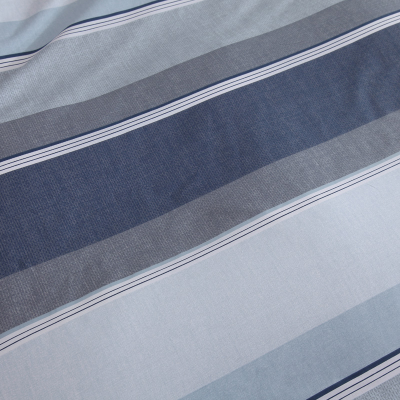 男式几何全棉床单单件蓝色灰色条纹学生宿舍纯棉上下铺双人床单