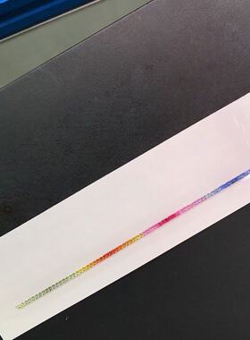 2x2~3x3mm培育彩宝渐变彩虹条 培育彩色裸石耐高温项链首饰diy