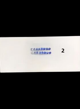 天然底切割培育蓝宝圆形配石 彩虹渐变小尺寸裸石百搭首饰DIY