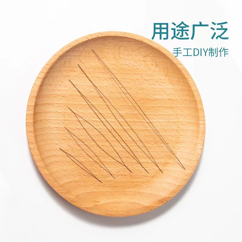 链珠手工diy 中间开孔穿珠针 引线细针弹力 开口串珠针 超细细长 - 图0