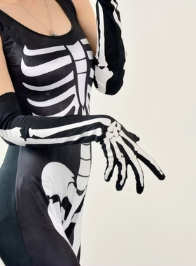 红色cosplay万圣节舞会道具手套