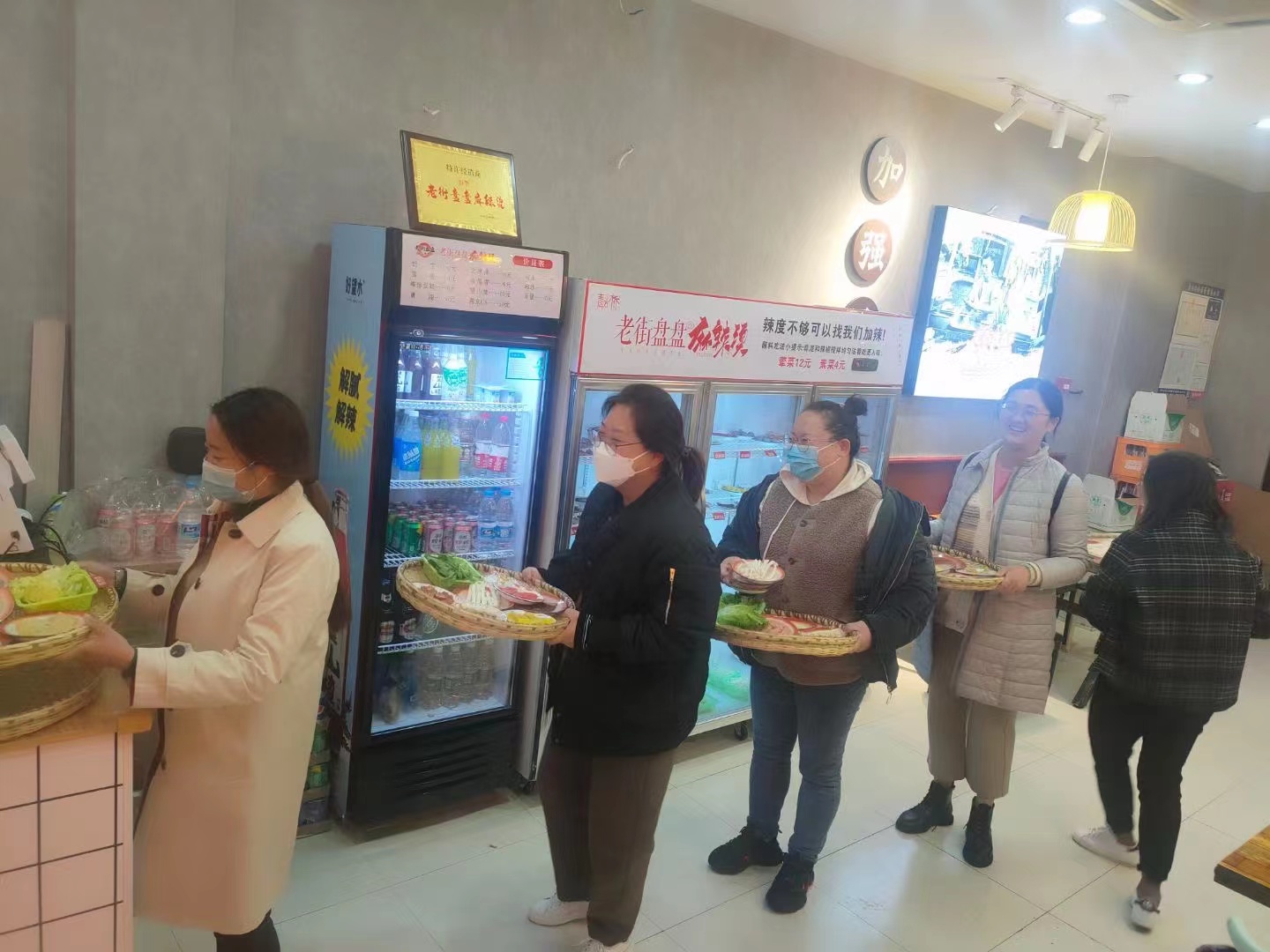 竹编簸箕火锅菜盘饭店商用餐具竹筐麻辣烫盛菜筐竹托盘酒店装饰-图0