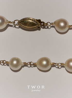 TWOR海水珍珠女复古项链