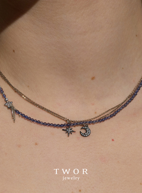 TWOR缇坞星月项链小众设计
