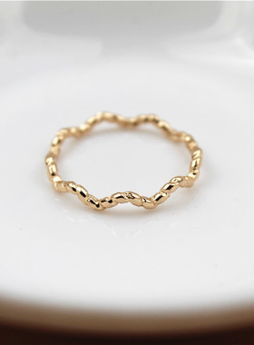 韩版新款戒指刻花面锯齿日常款