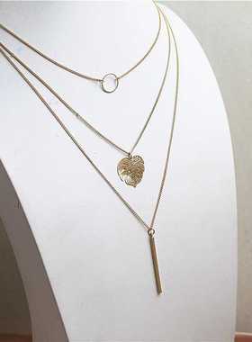 金属镀金女项链锁骨链