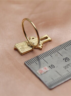 女金属镀金日韩滴釉机器人戒指