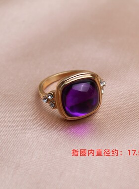女式金属镀金欧美镶水钻戒指指环