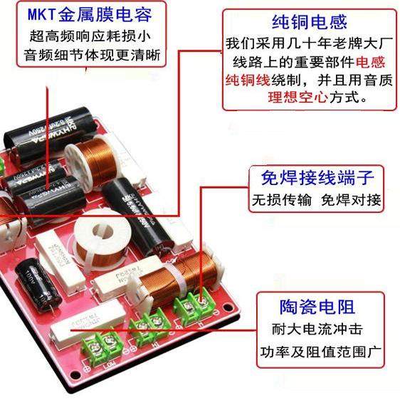汇英音响 发烧三分频 音箱书架高中低三路进口喇叭分频器,淘宝优惠券,粉丝福利购,淘宝优惠卷