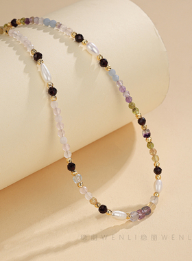 天然石串珠项链高级感轻奢小众