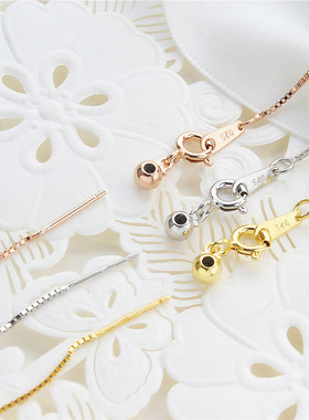 纯银盒子链925锁骨链优选防过敏