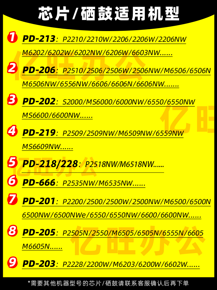 适用奔图PD-213硒鼓芯片P2206W 2210激光打印机粉盒M6202墨盒粉盒 - 图2