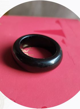 男士牛角黑色戒指环饰品