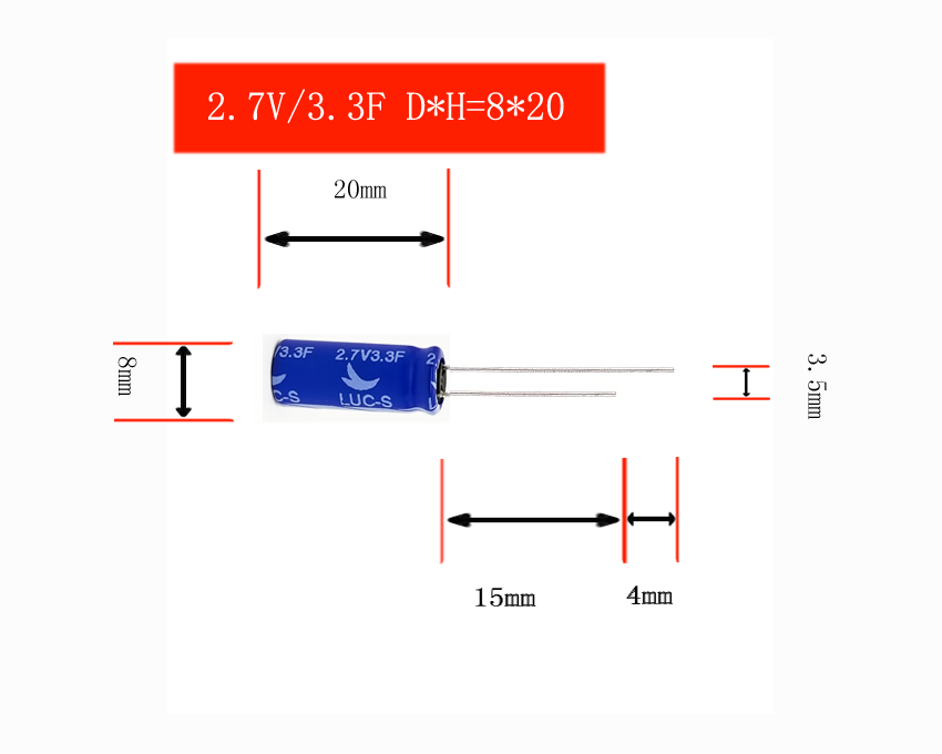 超级电容1法拉2蓝色2.7V50F原装3正品10FRohs环保满5包邮低成本 - 图2