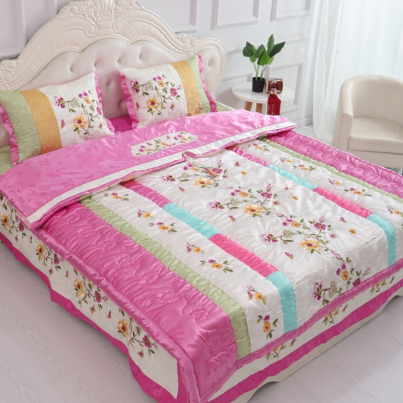 韩国外贸被贡缎纯棉被套高端家纺婚嫁喜被四件套结婚被子四季通用,淘宝优惠券,粉丝福利购,淘宝优惠卷