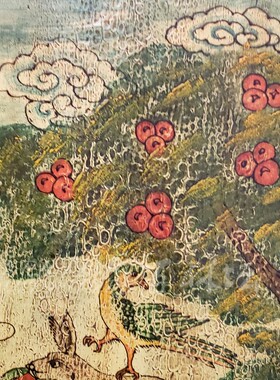实木手绘木板画百林檀现货