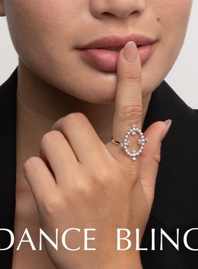 DANCE BLING蝴蝶结戒指通体925纯银气泡幸运花环原创小众高级指环
