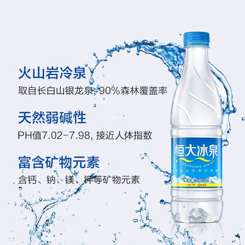 送货上门】恒大冰泉天然深矿泉水饮用水500ml*24瓶整团购批发价 - 图1