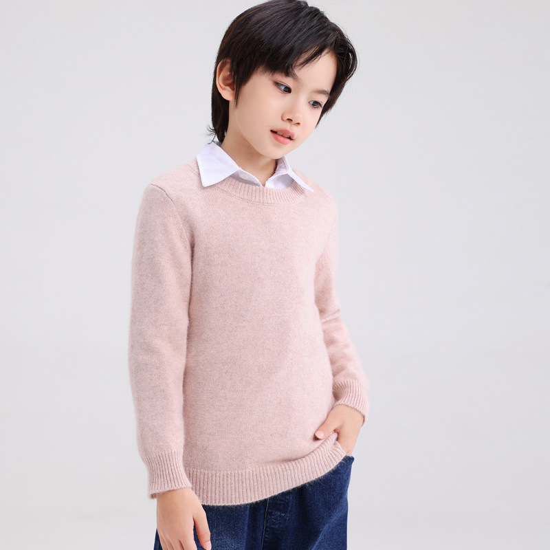 儿童羊绒衫秋冬季羊毛衫中大童纯山羊绒毛衣男童女童宝宝圆领加厚,淘宝优惠券,粉丝福利购,淘宝优惠卷