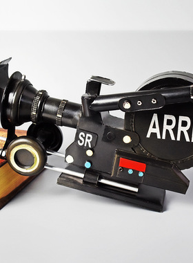 老式电影胶片摄影机模型复古摆件